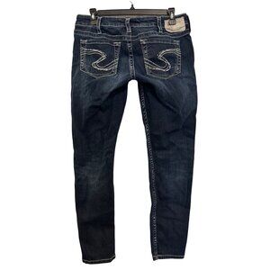 Silver Jeans Co. Dark Wash Womens W30 L29 Denim Straight Leg Jeans